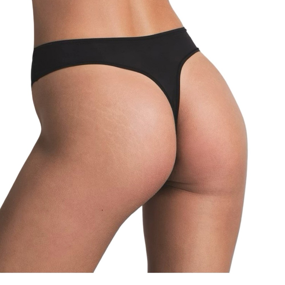 Skims Fits Everybody Thong Panties NEW - Onyx - Small - Picture 2 of 5